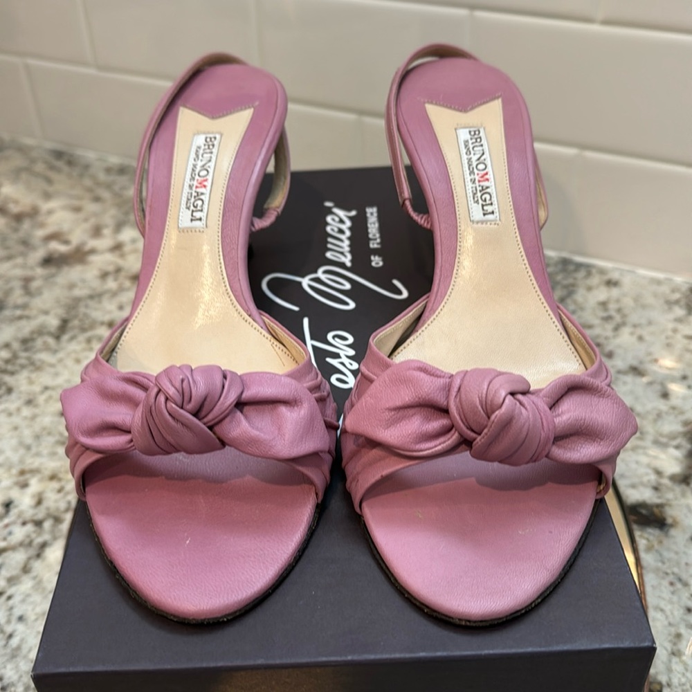 Bruno Magli Leather Sandals, Size 37